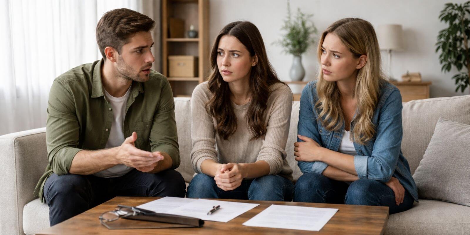 Serious family discussion regarding a contested will